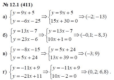 Ответ к задаче № 12.1 (411) - А.Г. Мордкович, гдз по алгебре 7 класс